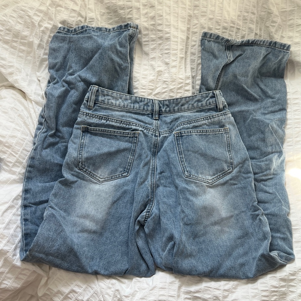 Peppermayo Keanna Low Rise Light Blue Wide Leg Baggy Denim Jeans - Picture 2 of 7